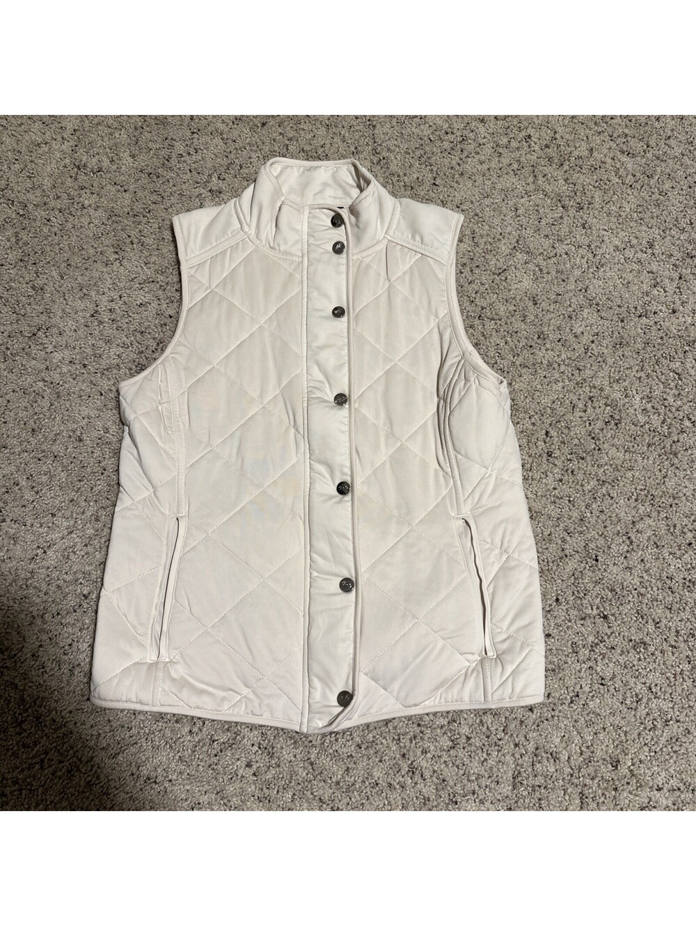 Lauren Ralph Lauren Women Jacket Small White Puffer Quilted Vest